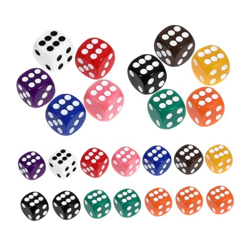 TOYANDONA 50 Stück Würfel aus Acryl Würfel Würfel-Layouts Acryl-Spielwürfel mehrseitige Würfel Würfeln Würfelspielspielzeug Partyzubehör Partywürfel Requisitenwürfel Spiel Würfel von TOYANDONA