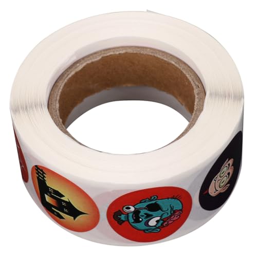 TOYANDONA 500 Blatt Halloween-Aufkleber Backen Aufkleber Halloween-geschenkaufkleber Selbstklebende Aufkleber Halloween-geschenkverpackungsaufkleber Aufkleber Mit Kürbismuster Papier von TOYANDONA