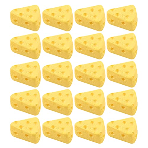 TOYANDONA Gefälschte Käse Spielzeug 50Pcs Küche Lebensmittel Käse Simulation Käsekuchen Lebensmittel Figurinres für Handgemachte Schule Wohnkultur Mini Käse Ornament von TOYANDONA