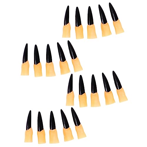 TOYANDONA 50Stücke Halloween Zombie Finger Nägel Gummimaterial Wiederverwendbar Sicher und Langlebig Requisiten für Grusel und Cosplay Events für Halloween Partys TOYANDONA 50Stücke Halloween Zombie Finger Nägel Gummimaterial Wiederverwendbar Sicher und Langlebig Requisiten für Grusel und Cosplay Events für Halloween Partys von TOYANDONA
