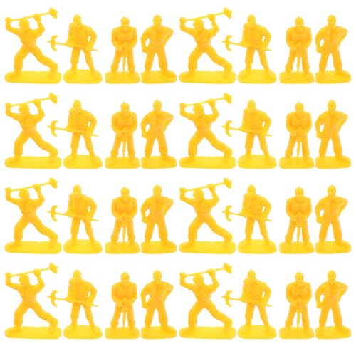 TOYANDONA 50 Stück Miniatur Arbeiterfiguren für Kinder Realistische Simulationsfiguren für BAU und Rollenspiele Partyzubehör und Dekoration von TOYANDONA