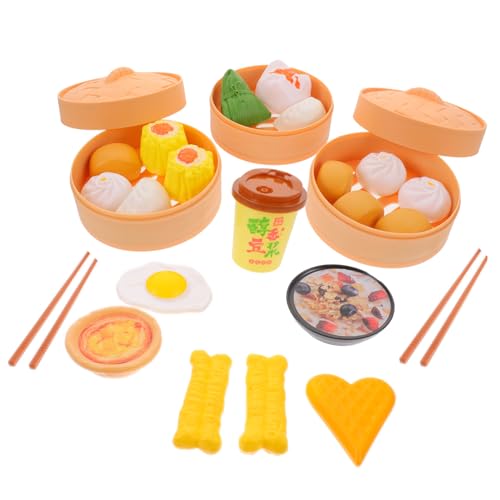 TOYANDONA 58 Stück Teiliges Spielset aus Kunststoff Küchen für Chinesischen Frühstücksgerichten für Rollenspiele und Kreatives von TOYANDONA