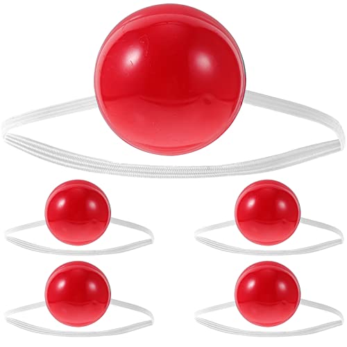 TOYANDONA Clownsnasen Rot 5Pcs Red Circus Clown Nase Gro? Weihnachten Kostüm Party Liefert Kunststoff Blinkende Clown Nase für Halloween Weihnachten Leuchtend Rote Nase von TOYANDONA