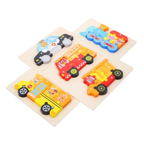TOYANDONA 5Sätze Holzpuzzle für Lernspielzeug aus Holz Sicher und Bunt Fördert Kreativität und Geschicklichkeit für Jungen und Ab Jahren Bagger Bus TOYANDONA 5Sätze Holzpuzzle für Lernspielzeug aus Holz Sicher und Bunt Fördert Kreativität und Geschicklichkeit für Jungen und Ab Jahren Bagger Bus von TOYANDONA