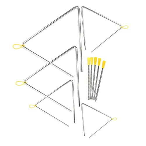 TOYANDONA 5Sätze Teiliges Handpercussion Instrumente Triangel aus Hochwertigem für Musikalische Früherziehung und Spaß mit Musik von TOYANDONA