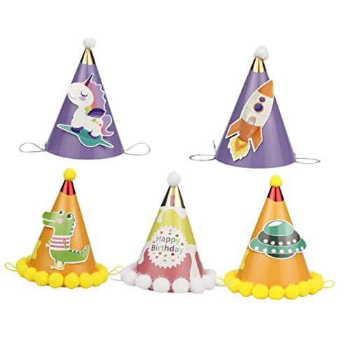 TOYANDONA Sicherheitspapier Geburtstagskappe Für Jungen Und Mädchen 5 Stück Baby-geburtstagsparty-hüte Mit Entzückendem Raketen-dinosaurier TOYANDONA Sicherheitspapier Geburtstagskappe Für Jungen Und Mädchen 5 Stück Baby-geburtstagsparty-hüte Mit Entzückendem Raketen-dinosaurier von TOYANDONA