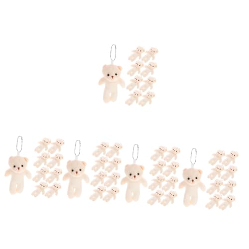 TOYANDONA 5St Puppe Spielzeuge Animal Figures plüschbär Schlüsselbund Mini-Plüschtiere Tragbarer Bärenanhänger ausgestopfter Kleiner Bär Taschen Charme Zubehör Teddybär Mini-Bär PP Baumwolle von TOYANDONA