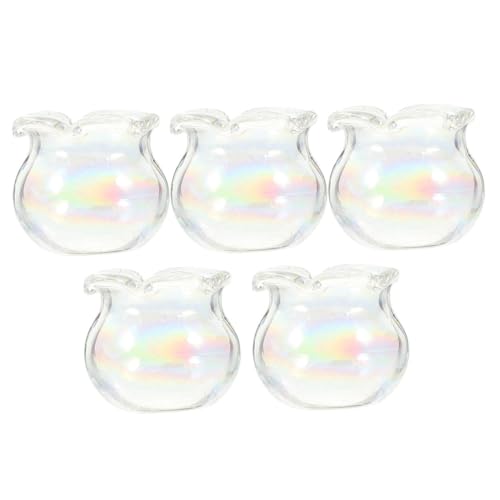 TOYANDONA Miniatur-Aquarium-Set 5 Stück Mini-glasschalen Für Puppenhäuser Und Heimdekoration von TOYANDONA