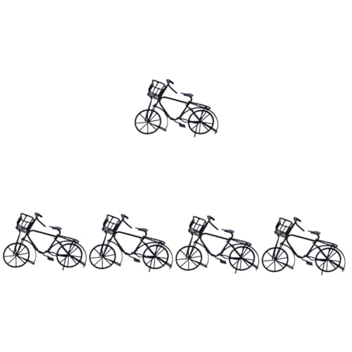 TOYANDONA 5St Puppenhaus Fahrrad Fingerbike-Modell Vintage Fahrradverzierung bürodeko büro Dekoration Fahrräder Mini-Fahrrad kleine Fahrradstatue Fahrradmodellstatue Jahrgang Requisiten von TOYANDONA