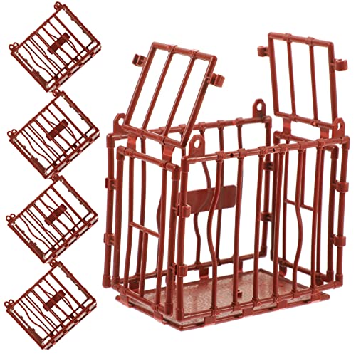TOYANDONA 5St Stabiles Haustier Laufstall Zwinger Puppenhaus-Miniaturkäfige Tierkäfig Tierkäfig Dekoration Mini-Käfig-Modell Miniatur-Landschaftsmodell Plastik rot TOYANDONA 5St Stabiles Haustier Laufstall Zwinger Puppenhaus-Miniaturkäfige Tierkäfig Tierkäfig Dekoration Mini-Käfig-Modell Miniatur-Landschaftsmodell Plastik rot von TOYANDONA