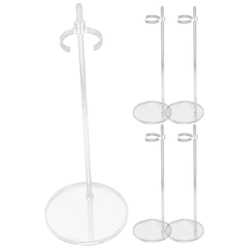 TOYANDONA 5St Süßer Präsentationsständer Modell Halter Zubehör für Babypuppen Ständer für Puppenmodelle Plüschspielzeug Modell-Displayhalter Organizer für Puppenhalterungen Abs Transparent von TOYANDONA