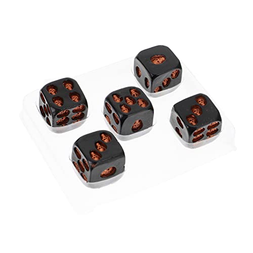 TOYANDONA 5St Würfel Schädelköpfe Formen Würfel Halloween würfel Harz Golden TOYANDONA 5St Würfel Schädelköpfe Formen Würfel Halloween würfel Harz Golden von TOYANDONA