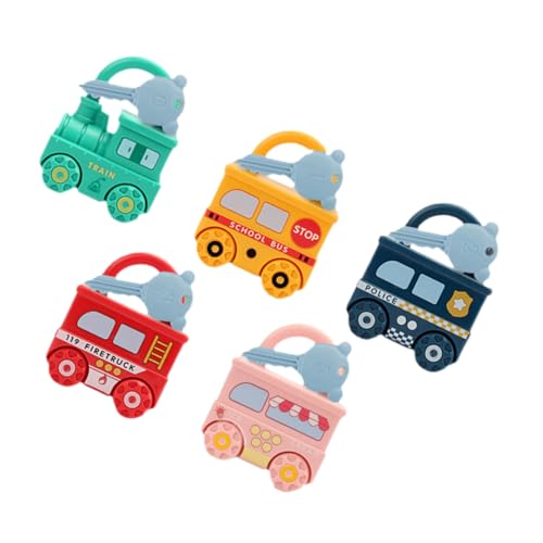 TOYANDONA 5St puppenwagen kinderspielzeug Auto Spielzeugauto Geburtstagsgeschenke für Lernspielzeug für 2-Jährige Kleinkinder entriegeln Plastik von TOYANDONA