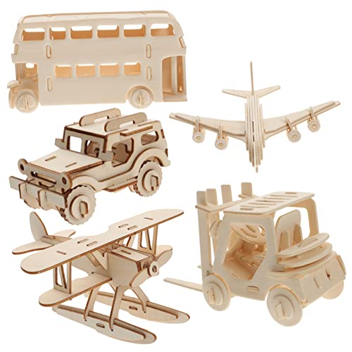 TOYANDONA 5Stücke Teiliges Holzspielzeug Modellbau für DIY Puzzle Kreativität und Praktischen Fähigkeiten Enthält Wasserflugzeug Passagierflugzeug Bus TOYANDONA 5Stücke Teiliges Holzspielzeug Modellbau für DIY Puzzle Kreativität und Praktischen Fähigkeiten Enthält Wasserflugzeug Passagierflugzeug Bus von TOYANDONA