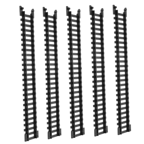 TOYANDONA Spielzeugzug Erweiterungspaket 5 Stücke Kunststoff Eisenbahnstrecke für Kleinkinder Eisenbahnschienenzubehör Pädagogisches Spielzeug für Jungen und Mädchen für Interaktives Spiel von TOYANDONA