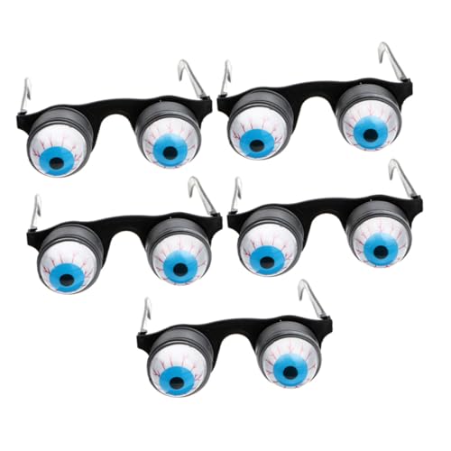 TOYANDONA 5st Knifflige Frühlingsbrille Brille Für Kinder Brille Mit Fallendem Augapfel Frühlingsdekorationen Lustig Gruselige Partybrille Frühling Augapfel Kreativ Zubehör Plastik von TOYANDONA