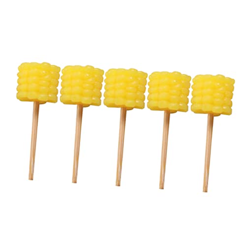 TOYANDONA 5st Mini-maiskolben Mini-hausmais Lebensechte Maisdekorationen Simulation Von Maisdekoren Fotografie-Requisiten Dekorative Maismodelle Mais Modelle Mais-dekore Hölzern Yellow von TOYANDONA
