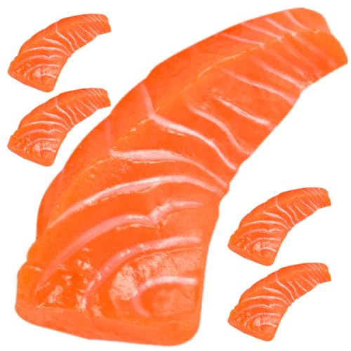 TOYANDONA 5stücke Künstliche Lachs-scheiben Modell Für Küche Und Dekoration Lebensechte Simulation Für Fotografie Schule Restaurant Und Kinderzimmer TOYANDONA 5stücke Künstliche Lachs-scheiben Modell Für Küche Und Dekoration Lebensechte Simulation Für Fotografie Schule Restaurant Und Kinderzimmer von TOYANDONA