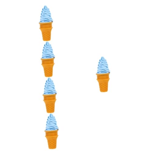 TOYANDONA 5st Simulations-EIS Gefälschtes Cupcakes-EIS Realistische Eistüte Dessert-Display-Modelle Gefälschtes Eismodell Gefälschtes Eistütenspielzeug Lebensmittel PVC Kind Schmücken von TOYANDONA