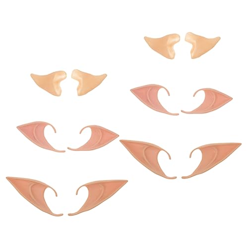 TOYANDONA 6 Paare Elfenohren Halloween Costume Halloween elf Costume Rollenspiel Ohren Halloween Ohren Maskerade Feenohren Halloween-Ohren falsche Ohren -Fee-Ohr Emulsion von TOYANDONA