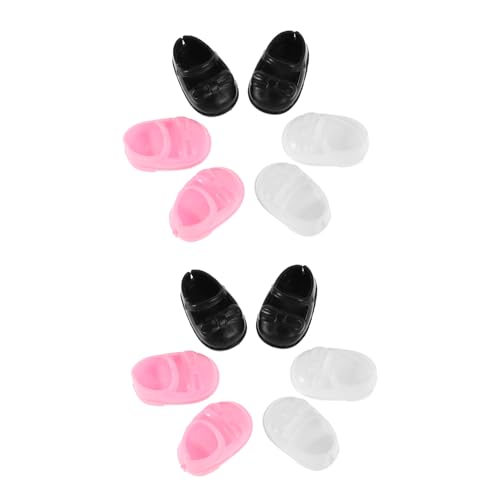 TOYANDONA 6 Paare Mini -Puppenschuhe Schuhe puppenspielzeug puppenkleidung kinderspielzeug kleine Schuhe zum Basteln kleine Puppenschuhe Spielzeughausschuhe Plastik von TOYANDONA