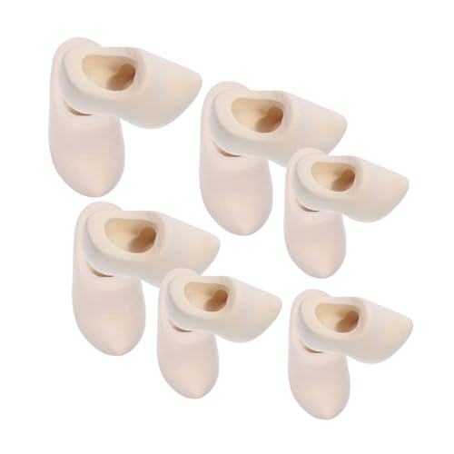 TOYANDONA 6 Paare Miniatur Holzschuhe Unfertige Holländische Mini Holzklompen DIY Puppenhaus Zubehör Holzschuhe zum Bemalen Puppenschuh Dekoration von TOYANDONA