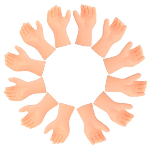 TOYANDONA 6 Paare Realistische Miniatur Puppenhände aus Flexiblem Kunststoff Gelenkte Teile für DIY Puppenherstellung Bastelzubehör für Handmodelle und Puppenverzierungen von TOYANDONA