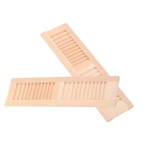 TOYANDONA Miniaturen Kleine Fensterläden DIY Fensterläden 6 STK Fensterläden Selber Machen Fenster Rollos Für Innen Jalousie Türen Und Fenster Holz Modellbau Dekoration von TOYANDONA