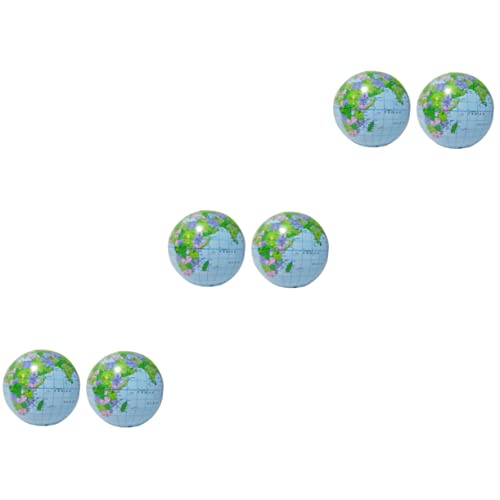 TOYANDONA 6 STK Spielzeug zum Stressabbau Dekompressionsspielzeug aufblasbarer Spielzeug für draußen Weltkarte World map Hüpfball Kinder hüpfen mit dem Ball Stressabbauer Flummi Erde von TOYANDONA