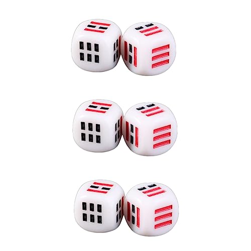 TOYANDONA -Telling Dices 6 Stück Würfel Aus Acryl Leicht und Kompakt Ideal für Spiele und Unterhaltung von TOYANDONA
