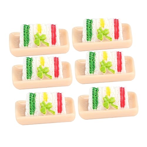 TOYANDONA 6 STK Kleines Dessert Aus Holz Kuchen Holzmodell-Ornament Miniatur-lebensmittelfiguren Bambus TOYANDONA 6 STK Kleines Dessert Aus Holz Kuchen Holzmodell-Ornament Miniatur-lebensmittelfiguren Bambus von TOYANDONA