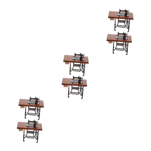 TOYANDONA 6 STK Mini-Nähmaschine Miniaturmöbel Miniatur-Puppenhaus bastelzeug Craft Nähnadelmaschine Modelle Mini-Hausdekoration Puppenhaus-Nähmaschine Haushalt Zubehör Spielzeug schmücken von TOYANDONA