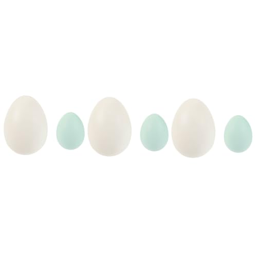TOYANDONA 6 STK Schaum-Graffiti-Eier-Spielzeug Spielzeug Für Kinder Künstliche Eier Spielset Für Kinder Keramikdekor Weiße Craft-Eier Schaumei Basteln Eier Basteln DIY Massivholz Zellstoff von TOYANDONA