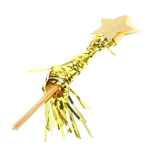 TOYANDONA 6 STK Zauberstab der Regenfee Henne Geburtstagsdekorationen Braut- Verkaufsstand Kostüm Halloween mitgebsel wampir Halloween Party Engel Zauberstab Partyfee Zauberstab Holz Golden von TOYANDONA