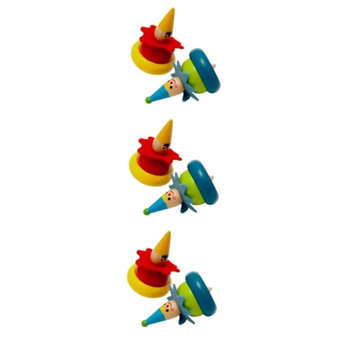 TOYANDONA 6 STK Spielzeug Clown-Handwerk Bemaltes Clownoberteil Holzplatte Spitzen Clown Aus Holz Jacke Bambus Puzzle Kind von TOYANDONA