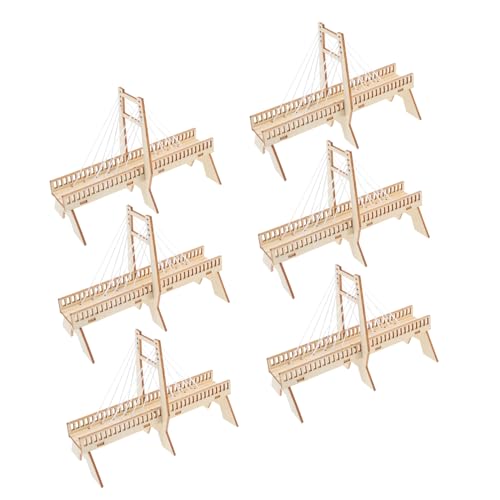 TOYANDONA 6 Sätze DIY Kabelstraßenbrücken Bausatz aus Holz für Stem Wissenschaftsprojekt mit Mechanischem Puzzle Handgefertigtes Brückenmodell für Jungen Fördert Kreativität und Teamwork TOYANDONA 6 Sätze DIY Kabelstraßenbrücken Bausatz aus Holz für Stem Wissenschaftsprojekt mit Mechanischem Puzzle Handgefertigtes Brückenmodell für Jungen Fördert Kreativität und Teamwork von TOYANDONA