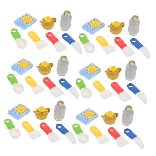 TOYANDONA 6 Sätze Teiliges Mini Küchenspielzeug für Puppenhäuser Kompakte und Leichte Küchenutensilien Fantasieanregendes Zubehör für Kinderspielküchen Dekoratives DIY Accessoire für von TOYANDONA