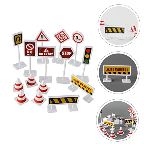 TOYANDONA 6 Sätze Teiliges Verkehrszeichen Realistische Straßensperren aus Pädagogisches Verkehrsschild Modell für Leicht und Kompakt für Kreatives Rollenspiel und Verkehrserziehung von TOYANDONA