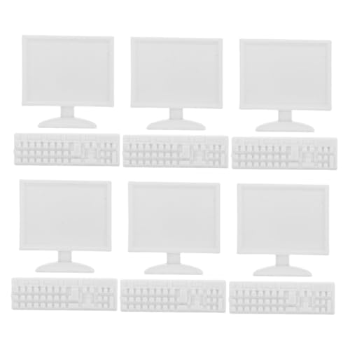 TOYANDONA 6sätze Miniatur Dollhouse Computer Mit Keyboard Teiliges Zubehör Für Kreative -projekte Für -Dekoration Und Spielszene Fördert Kreativität Und Handwerkskunst von TOYANDONA