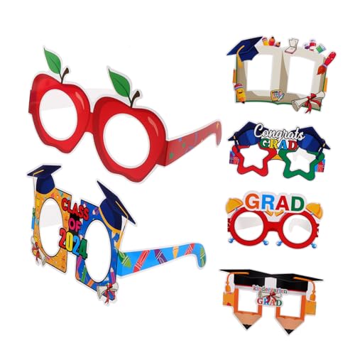 TOYANDONA 6 Stück Abschlussfeier-Brille Abschlussbild Abschlussbrille 2024 glückwunsch grad brille Grad Partybrille Abschlusskappe Grad Foto Requisiten Abschlussbrillen Requisiten Papier TOYANDONA 6 Stück Abschlussfeier-Brille Abschlussbild Abschlussbrille 2024 glückwunsch grad brille Grad Partybrille Abschlusskappe Grad Foto Requisiten Abschlussbrillen Requisiten Papier von TOYANDONA