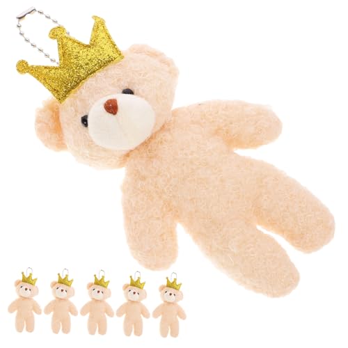 TOYANDONA 6stücke Mini Plüsch Bär Schlüsselanhänger Teiliges DIY Für Hochzeit Party-Favors Und Weiche Und Tragbare Stofftiere Als Dekoration Für Taschen Und Rucksäcke von TOYANDONA