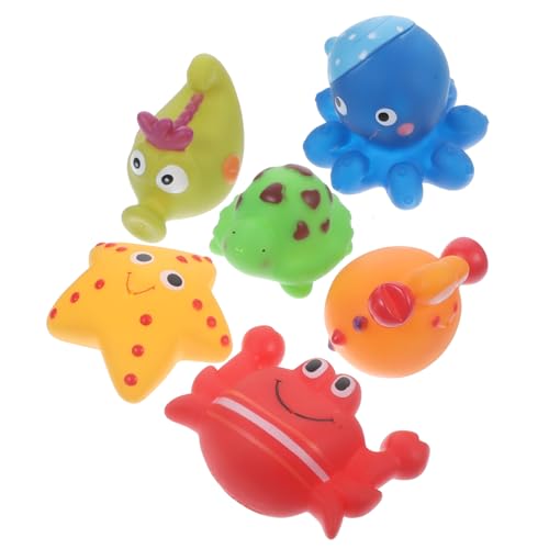 TOYANDONA 6 Stück Badespielzeug Wasserspielzeug Badewannenspielzeug Für Tierspielzeug Wasserspielung Cartoon Tiere Wasserspielzeug Badewanne Dusche Vinyl von TOYANDONA