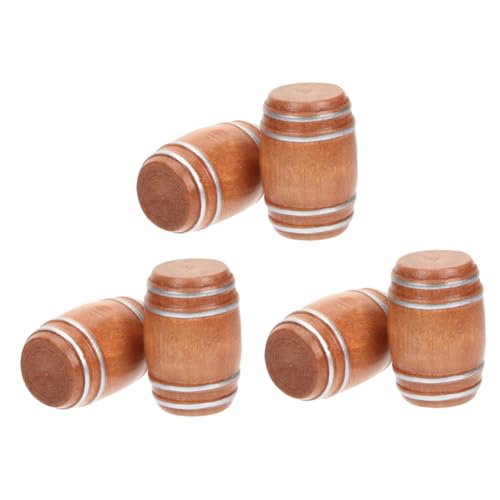 TOYANDONA 6 Stück Barzubehör Miniaturen Puppenhauszubehör Mini Whiskyfass Mini Bierfässer Modelle Miniatur Weinfass Miniatur Bierfässer Mini Hausfass Aus Holz Hellbraun von TOYANDONA