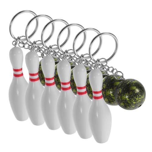 TOYANDONA 6 Stück Bowling Pin Schlüsselanhänger Grün Bowling Ball und Anhänger Vielseitiges Mitbringsel für Kindergeburtstag Kegelspiele Geschenk für Bowlingfans und Erwachsene TOYANDONA 6 Stück Bowling Pin Schlüsselanhänger Grün Bowling Ball und Anhänger Vielseitiges Mitbringsel für Kindergeburtstag Kegelspiele Geschenk für Bowlingfans und Erwachsene von TOYANDONA