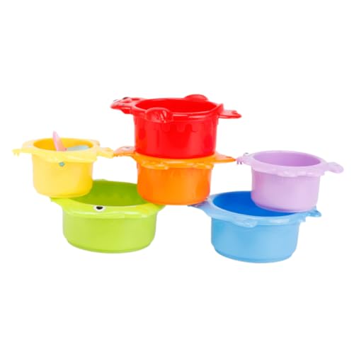 TOYANDONA 6 Stück Bunte Tasse Strand Cartoon- Stapeln Tassen Stapelbecher Für Babys Schwimmendes Bad Stapelblöcke Stapelbecher Badespielzeug Badewanne Plastik TOYANDONA 6 Stück Bunte Tasse Strand Cartoon- Stapeln Tassen Stapelbecher Für Babys Schwimmendes Bad Stapelblöcke Stapelbecher Badespielzeug Badewanne Plastik von TOYANDONA