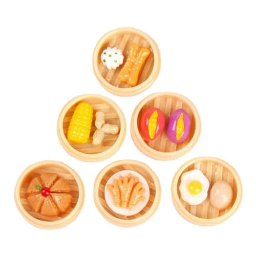 TOYANDONA 6 Stück Dampfgarer Für Lebensmittel Und Mini Mini Lebensmittelmodell Mini Dampfgarer Bastelsimulation Dampfgarer Künstlicher Dampfgarer Mini Adorn Mini von TOYANDONA