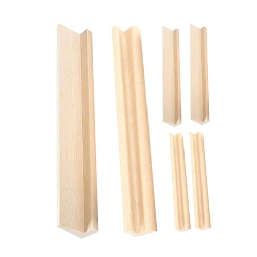 TOYANDONA 6 Stück Domino-Stand Ausstellungsstand Planke Buchstabenfliesenhalter Zug dekorative Domino-Halter Mahjong-Präsentationsständer Domino-Fall Schreibtischkartenhalter Holz von TOYANDONA