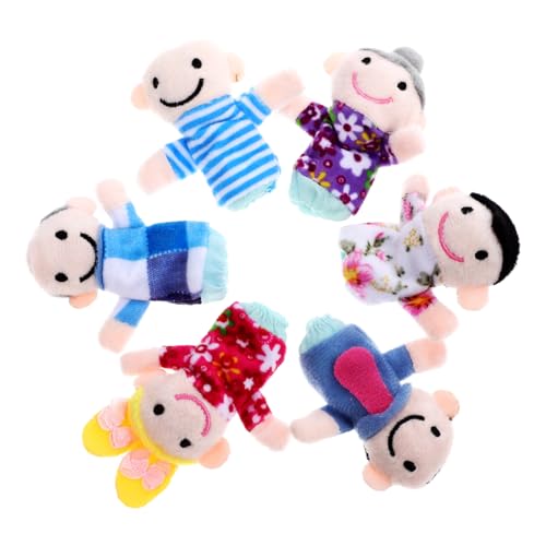 TOYANDONA 6 Stück Fingerpuppenspielzeug Handpuppe Dinosaurier-fingerspielzeug Marionette Gefälschte Hand Klebrige Hände Handspielzeug-familienmitglied Puppen Zum Geschichtenerzählen Stoff von TOYANDONA