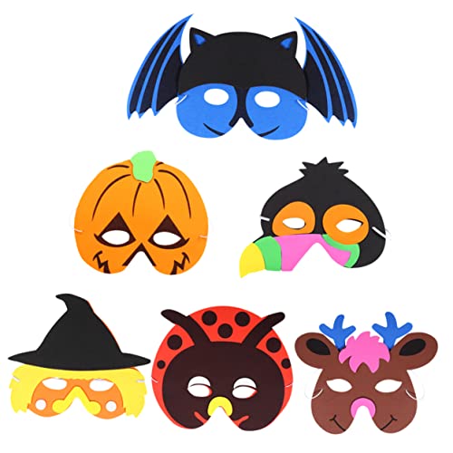 TOYANDONA 6 Stück Halloween-kindermaske Halloween -zubehör Maskenverzierung Gruselige Halloween-maske Halloween-halbmaske Cartoon-muster-maske Cartoonmaske Tierische Maske Schaum TOYANDONA 6 Stück Halloween-kindermaske Halloween -zubehör Maskenverzierung Gruselige Halloween-maske Halloween-halbmaske Cartoon-muster-maske Cartoonmaske Tierische Maske Schaum von TOYANDONA