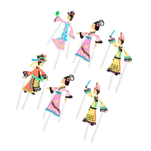 TOYANDONA 6 Stück Handgemachtes DIY Schattenpuppenspiel Teilig Traditionelles Chinesisches Puppentheater Bastelspielzeug für Frühpädagogik Kreativspielzeug Feinmotorik von TOYANDONA